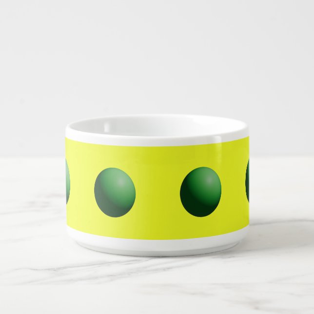 Green on Yellow Bowl (Center)