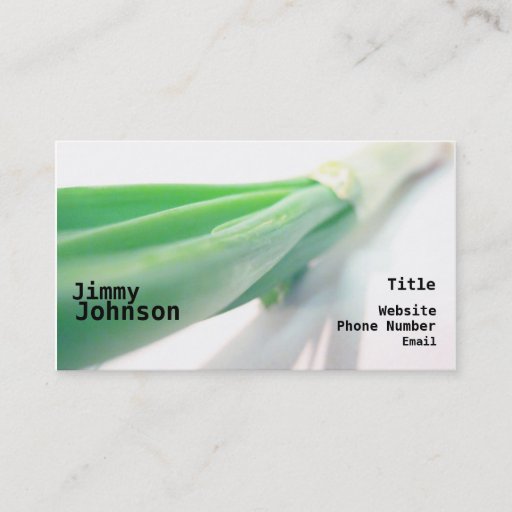 Customizable Green Onion Business Card