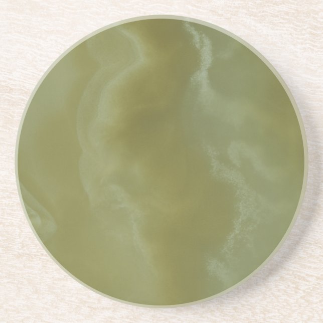 Green Onyx Decorative Stone - Elegant Beauty Drink Coaster (Front)