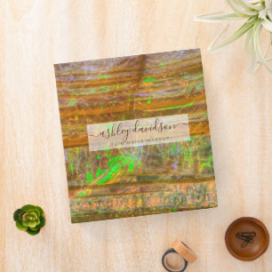 Green Opal Rock layers 3 Ring Binder