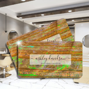 Green Opal Rock layers Business Cards