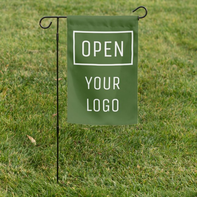 GREEN OPEN SIGN CUSTOM LOGO (In SItu)
