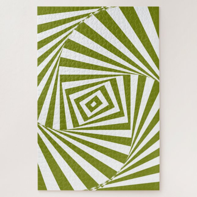Green   optical illusion jigsaw puzzle (Vertical)
