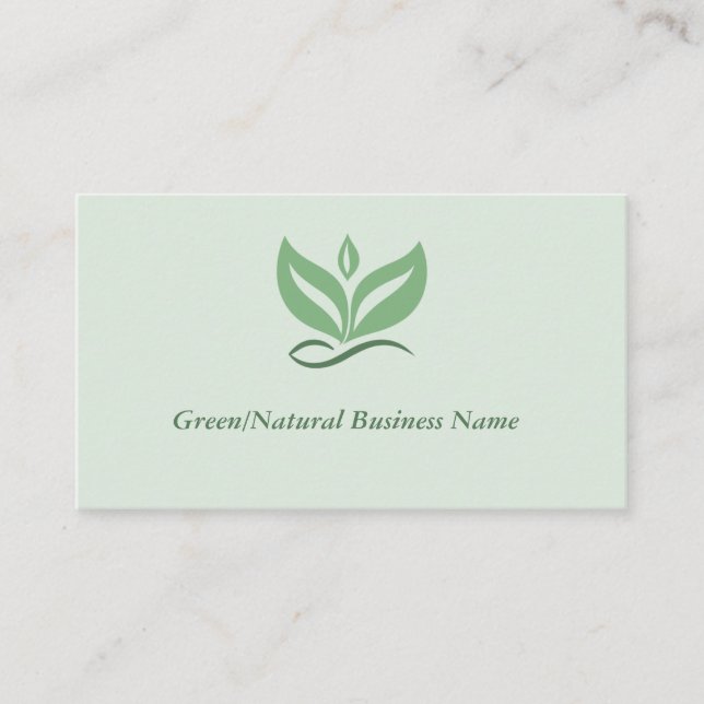 Green or Natural Business Card (Front)