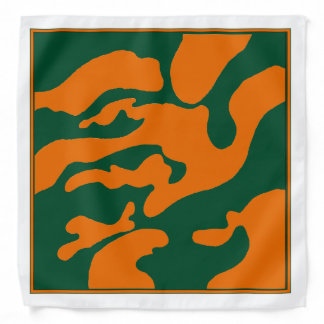 Green Orange Camouflage Bandana