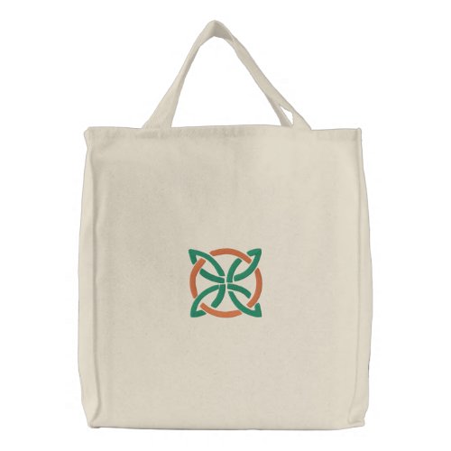 Green & Orange Celtic Irish Knotwork Design 3