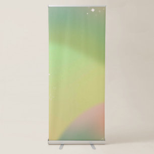 Green Orange Gradient Color Best Vertical Retractable Banner