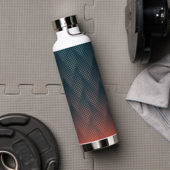 Green & Orange Halftone Thor Copper Vacuum 32 oz Water Bottle (Gym)