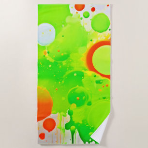 Green & Orange Hues Beach Towel
