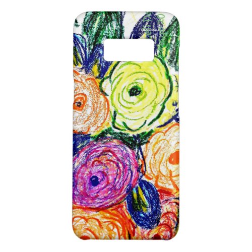 Green Orange Peonies Phone  iPad case