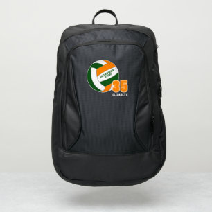 Green orange sports team colors volleyball port authority® backpack