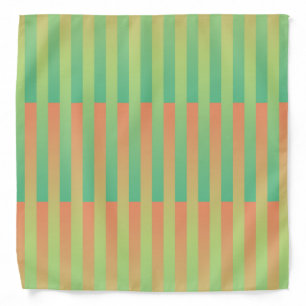Green Orange Striped Pattern Bandana