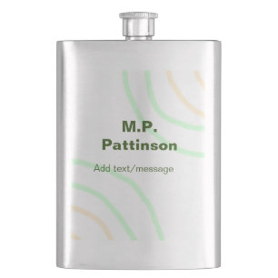 Green orange stripes add name text message simple flask