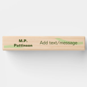 Green orange stripes add name text message simple  topple tower