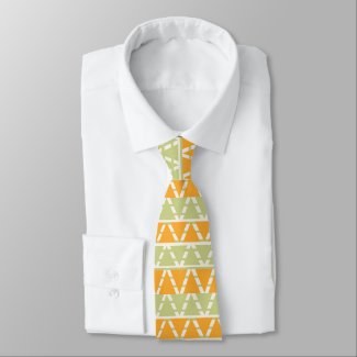 Green Orange Triangle Stripes Pattern