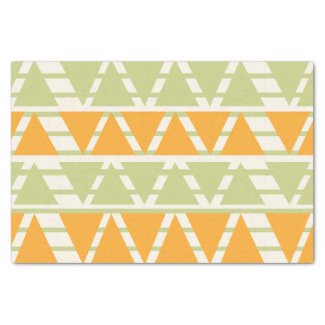 Green Orange Triangle Stripes Pattern