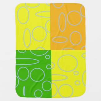 Green Orange Yellow Baby Blanket