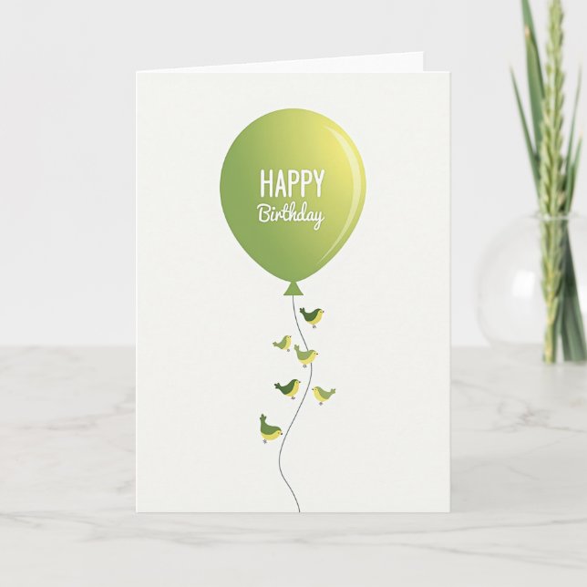 Green Orb Birthday Card (Front)