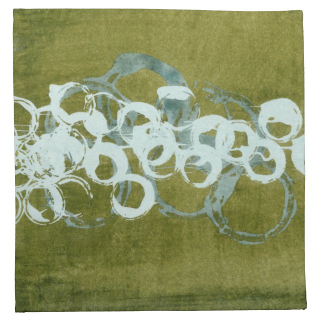 Green Orbs I Cloth Napkin (Front)