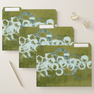 Green Orbs I File Folder