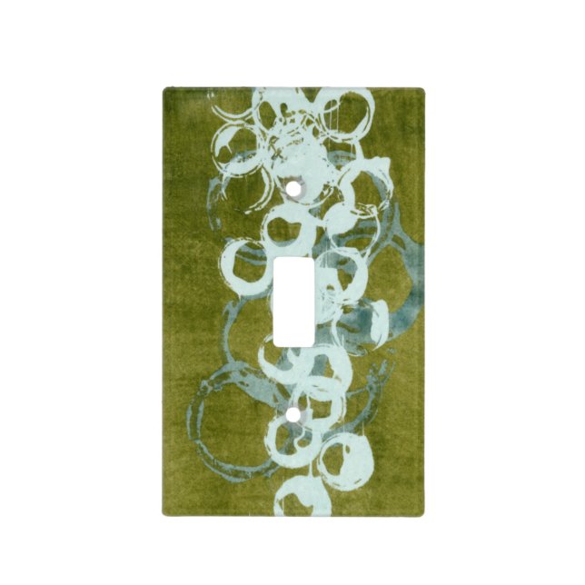 Green Orbs I Light Switch Cover (Front)