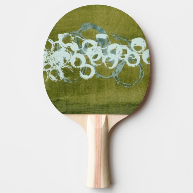 Green Orbs I Ping-Pong Paddle (Front)