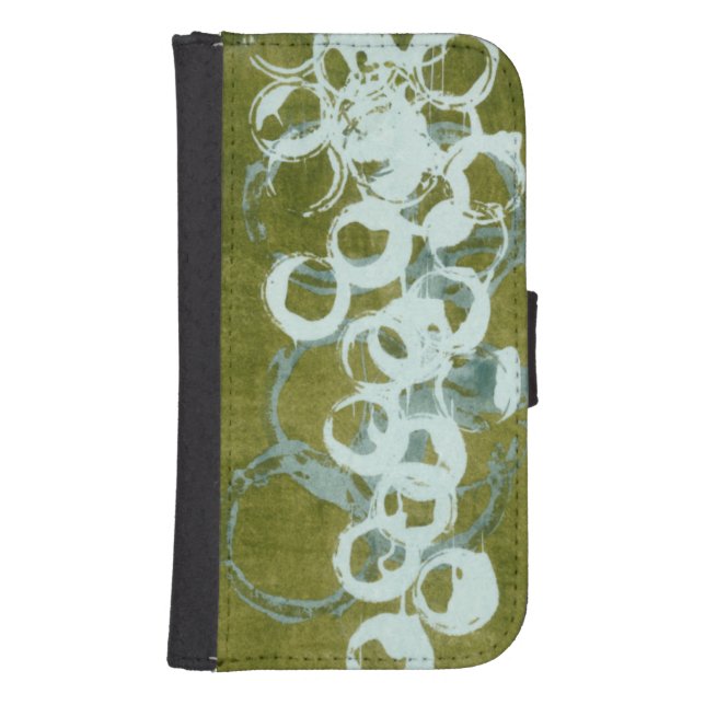 Green Orbs I Samsung Galaxy Wallet Case (Front)