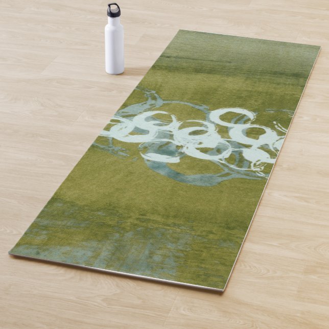 Green Orbs I Yoga Mat (In Situ)