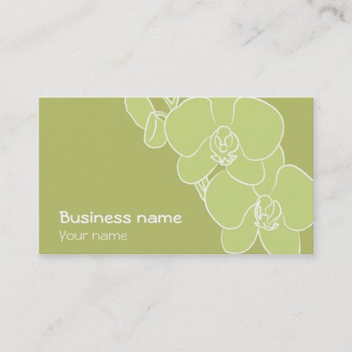 Green orchid business card