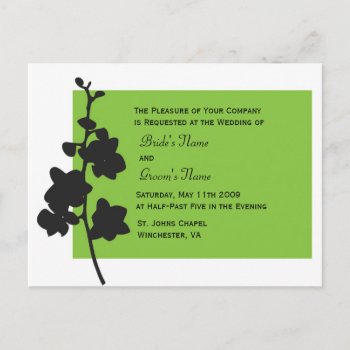 Green Orchid Invitation by designaline at Zazzle