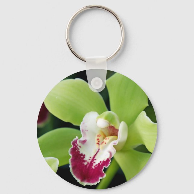 Green Orchid Keychain (Front)