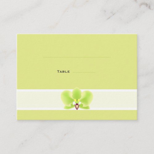 Green Orchid Place Cards Business Cards
