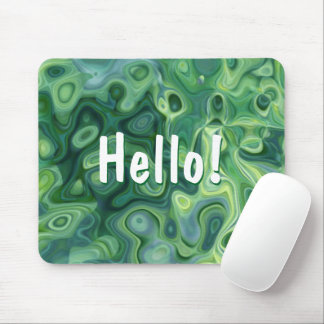 Green Organic Pattern Abstract Art Mouse Pad