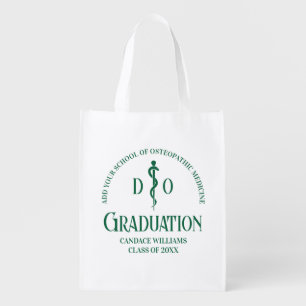 Green Osteopathic Medical School Graduation Grocery Bag