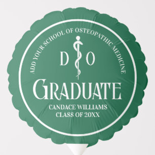 Green Osteopathic Medical School Graduation Party Balloon