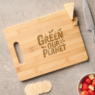 Green Our Planet Engraved Cutting Board