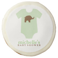 Green Outfit Gender Neutral Baby Shower Sugar Cookie