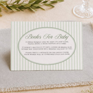 Green Oval Books for Baby Card