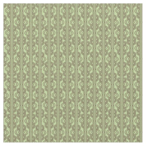 Green Oval Chains  Fabric
