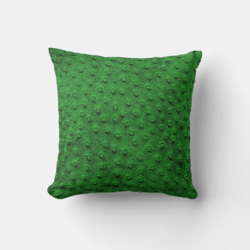 Green Oversized Ostrich Leather Grain Pillow