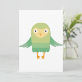 Green owl cartoon (Standing Front)