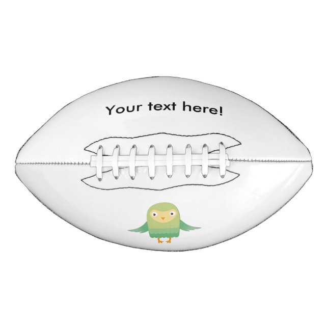 Green owl cartoon football (Front)