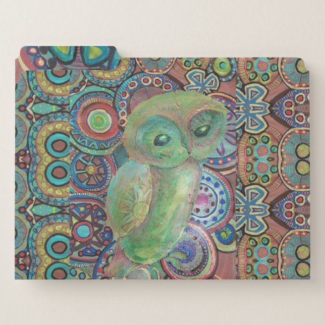green owl file folder (Front Left)