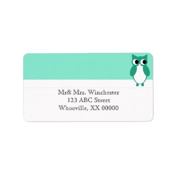 Green Owl Label by capturedbyKC at Zazzle