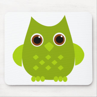 Green Owl Mouse Pad