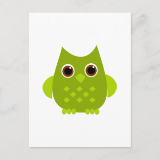 Green Owl Postcard