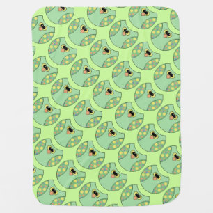Green Owl Unisex Receiving Blanket