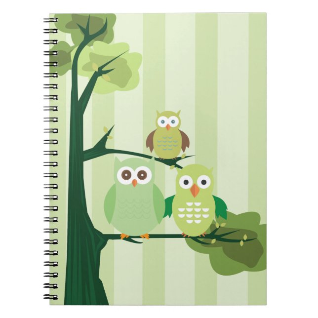 Green Owls Notebook (Front)