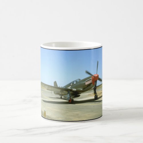 Green P51 Mustang Taxiing_WWII Planes Coffee Mug