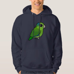 Cute Green Pacific Parrotlet Men's Basic Hooded Sweatshirt